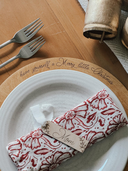 Personalized Christmas Tag | Table Place Setting | Custom gift tags | Christmas Gift | Wood | Personalized | sustainable | gifting