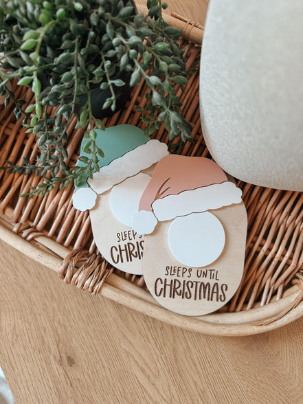 Sleeps until Christmas | Christmas Countdown | Magnet | Santa | kids Magnets | Seasonal Decor | Gift | ornament |