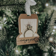 Married Ring ornament | engagement ornament | engaged ornament | ring box ornament | first Christmas married | engagement gift