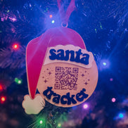 Santa Tracking Ornament | QR code | Santa | Christmas | Kids | fun | Elf | Magical | keepsake | fun
