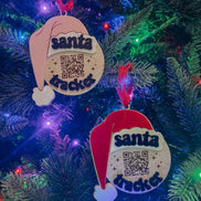Santa Tracking Ornament | QR code | Santa | Christmas | Kids | fun | Elf | Magical | keepsake | fun