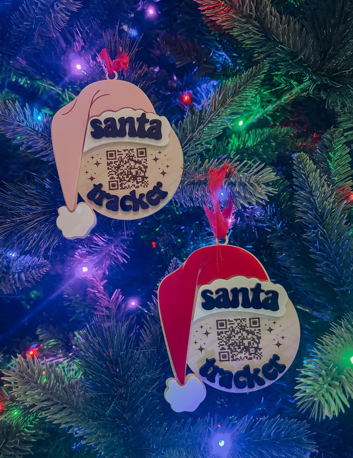 Santa Tracking Ornament | QR code | Santa | Christmas | Kids | fun | Elf | Magical | keepsake | fun