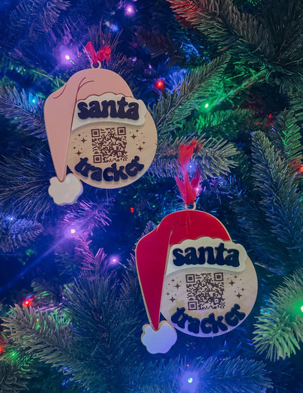 Santa Tracking Ornament | QR code | Santa | Christmas | Kids | fun | Elf | Magical | keepsake | fun