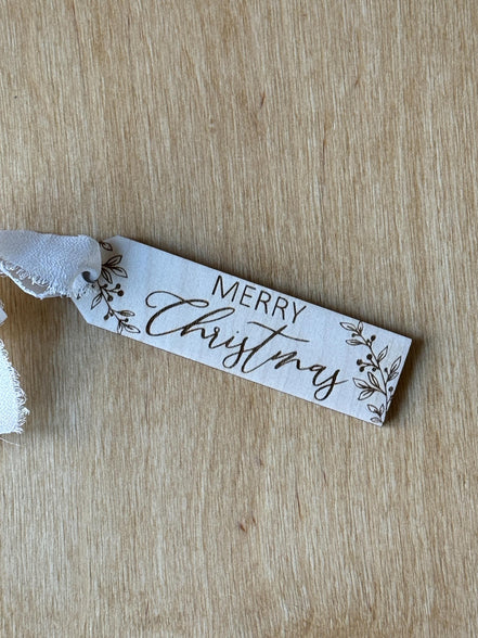 Merry Christmas Tag | Gift Tag | Custom gift tags | Christmas Gift | Wood | Personalized | sustainable | gifting
