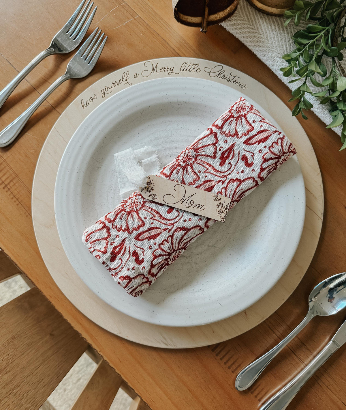 Personalized Christmas Tag | Table Place Setting | Custom gift tags | Christmas Gift | Wood | Personalized | sustainable | gifting