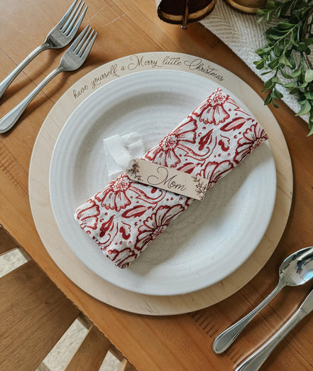 Christmas Plate Charger | Dinner Charger | Dinner Party | Christmas Meal | Christmas Decor | Birch Charger | Tablescape | Event | custom |