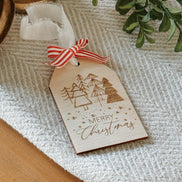 Merry Christmas Tag | Gift Tag | Custom gift tags | Christmas Gift | Wood | Personalized | sustainable | gifting