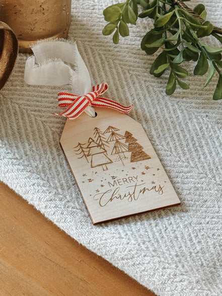Merry Christmas Tag | Gift Tag | Custom gift tags | Christmas Gift | Wood | Personalized | sustainable | gifting