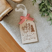 Merry Christmas Tag | Gift Tag | Custom gift tags | Christmas Gift | Wood | Personalized | sustainable | gifting