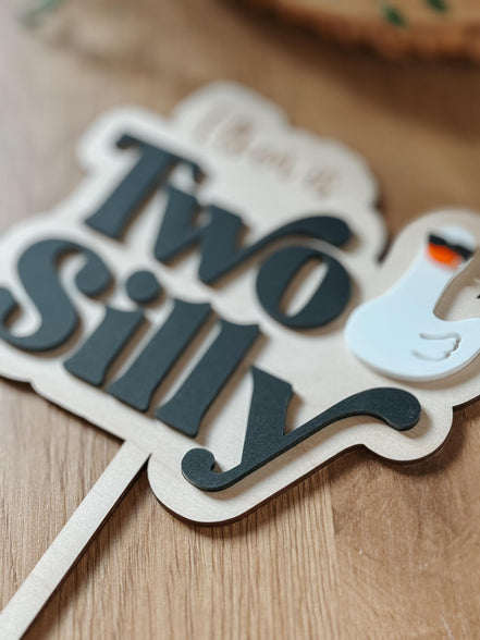 Two Silly Goose Birthday | Cake Topper | second | First Birthday Theme | Cake Decor | Party | Baby | Personalized | Custom | keepsake