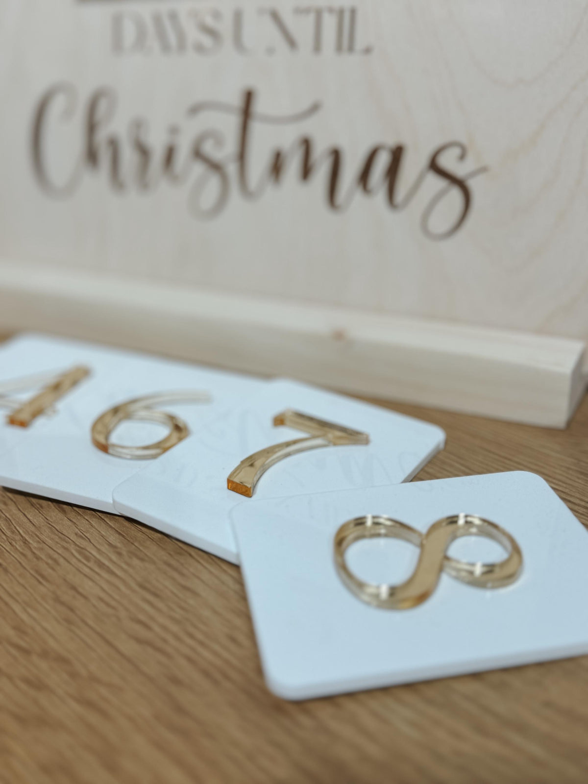 Modern Christmas Countdown | Days Until Christmas Block Calendar | Family Holiday Tradition Advent Sign | Days Until Christmas Calendar