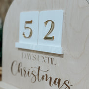 Modern Christmas Countdown | Days Until Christmas Block Calendar | Family Holiday Tradition Advent Sign | Days Until Christmas Calendar