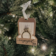 Married Ring ornament | engagement ornament | engaged ornament | ring box ornament | first Christmas married | engagement gift