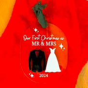 Married Ring ornament | engagement ornament | engaged ornament | ring box ornament | first Christmas married | engagement gift