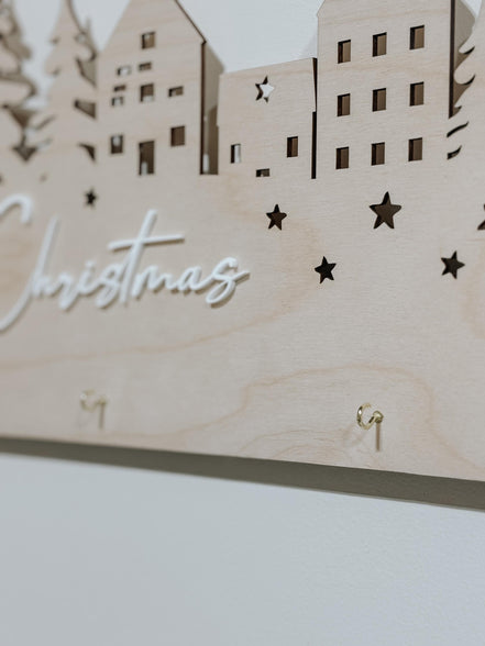 Stocking Holder | Merry Christmas | Custom Stocking display | Wood Stocking Sign | Fireplace | Christmas decor | Christmas village
