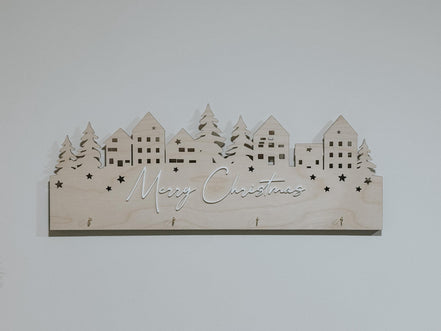 Stocking Holder | Merry Christmas | Custom Stocking display | Wood Stocking Sign | Fireplace | Christmas decor | Christmas village