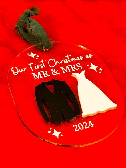 Married Ring ornament | engagement ornament | engaged ornament | ring box ornament | first Christmas married | engagement gift