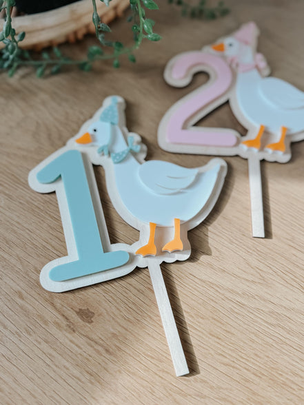 Silly Goose First Birthday | Cake Topper | One | First Birthday Theme | Cake Decor | Party | Baby | Personalized | Custom | keepsake