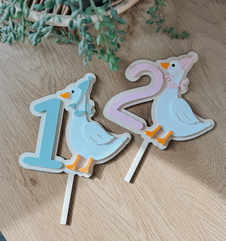 Silly Goose First Birthday | Cake Topper | One | First Birthday Theme | Cake Decor | Party | Baby | Personalized | Custom | keepsake