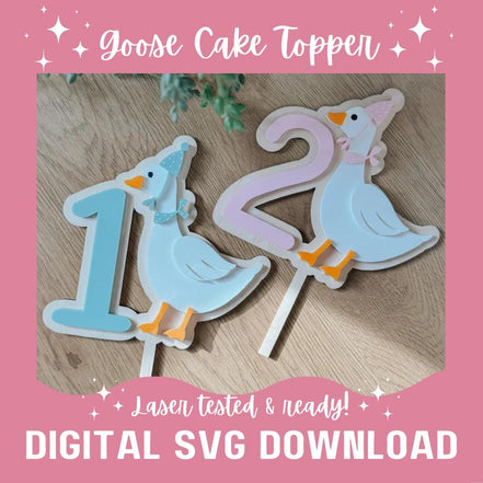 Two Silly Cake Topper SVG | Laser File | Gloforge | Cake Topper | Glowforge File | Glowforge Svg | Laser Cut File | Tested | Small Business