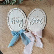 Girl boy birth announcement | Birth Announcement | vintage Gender Reveal | Hospital Bag | Birth | Pregnancy Announcement | Photo Props |