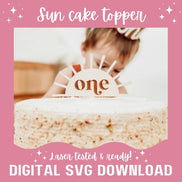 Sun Cake Topper SVG | Laser File | Gloforge | Cake Topper | Glowforge File | Glowforge Svg | Laser Cut File | Tested | Small Business