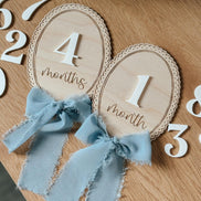 vintage inspired milestones | baby milestone | monthly milestone | personalized baby sign | Birth announcement | baby shower | new baby lace