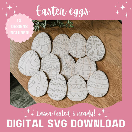 Easter Egg SVG | Laser File | Gloforge | Cake Topper | Glowforge File | Glowforge Svg | Laser Cut File | Tested | Small Business | Bunny