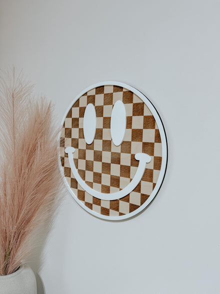 Checker Print Smile Laser File | Laser ready SVG | Christmas Laser | Laser Projects | Laser Tested | Gloforge | Stocking | Laser Decor |
