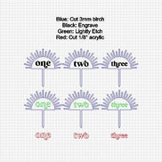 Sun Cake Topper SVG | Laser File | Gloforge | Cake Topper | Glowforge File | Glowforge Svg | Laser Cut File | Tested | Small Business