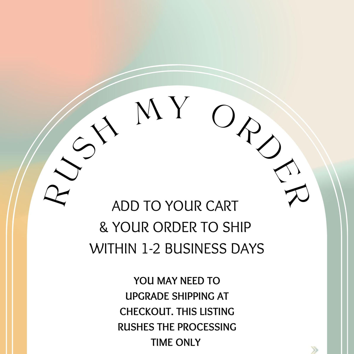 Rush My Order - Expedited Processing Add-On | Priority Processing for Faster Production