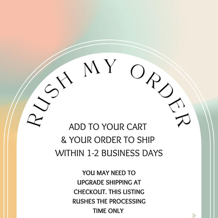 Rush My Order - Expedited Processing Add-On | Priority Processing for Faster Production