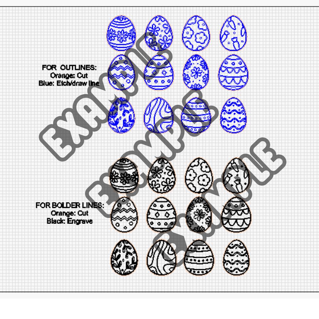 Easter Egg SVG | Laser File | Gloforge | Cake Topper | Glowforge File | Glowforge Svg | Laser Cut File | Tested | Small Business | Bunny