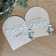 Newborn Name Announcement | Baby Name Announcement | Wooden Name arch | Milestone Disc | Pregnancy Announcement | Name Announcement Plaque