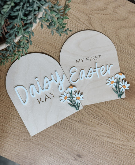 Newborn Name Announcement | Baby Name Announcement | Wooden Name arch | Milestone Disc | Pregnancy Announcement | Name Announcement Plaque