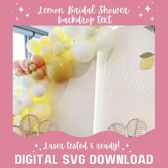 Bridal Shower backdrop SVG | Laser File | Gloforge | Cake Topper | Glowforge File | Glowforge Svg | Laser Cut File | Tested | Small Business