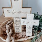Personalized wedding Cross | couples Gift for Christians | bridal Gift | Personalized Baby Dedication | Boho Cross | Custom wedding Gift |