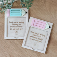 Personalized Teacher Gift  Custom Sticky Note Holder with Engraving | Teacher appreciation gift