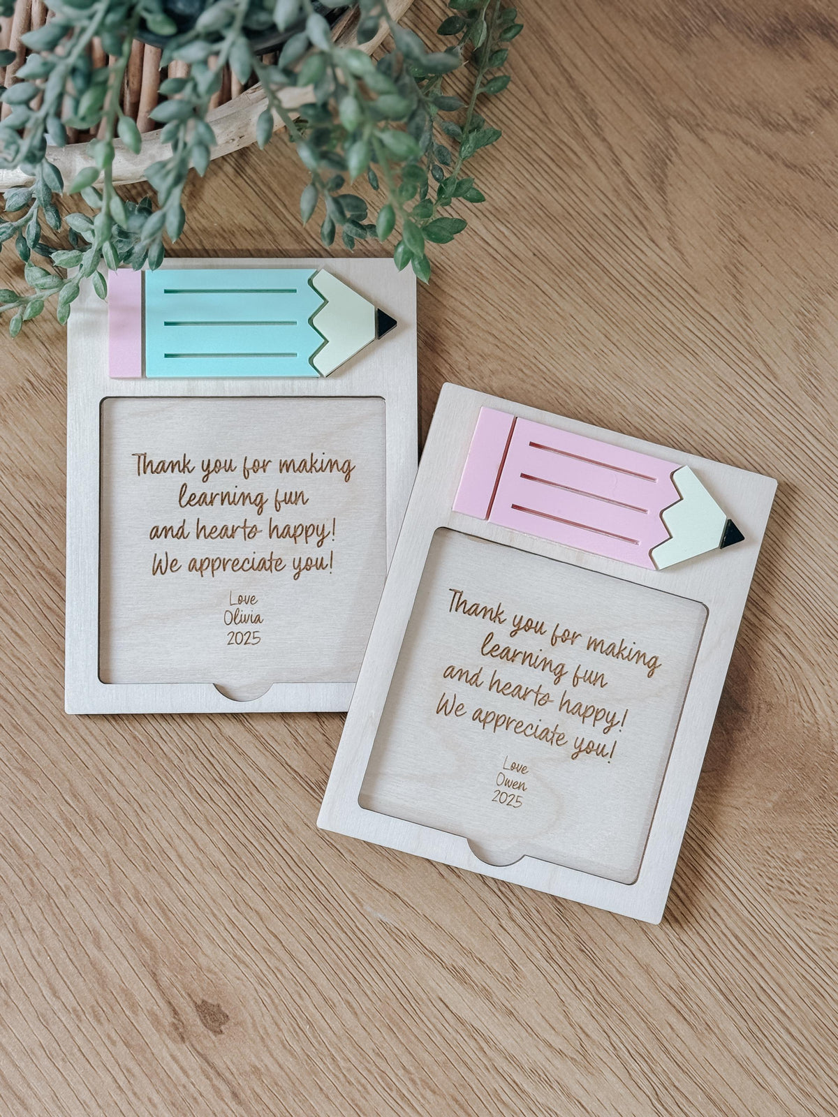 Personalized Teacher Gift  Custom Sticky Note Holder with Engraving | Teacher appreciation gift