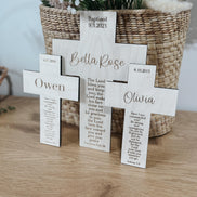 Personalized Baptism Cross | Christening Gift for kids | Dedication Gift | Personalized Baby Dedication | god bless Cross | Communion Gift