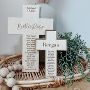 Personalized Baptism Cross | Christening Gift for kids | Dedication Gift | Personalized Baby Dedication | god bless Cross | Communion Gift