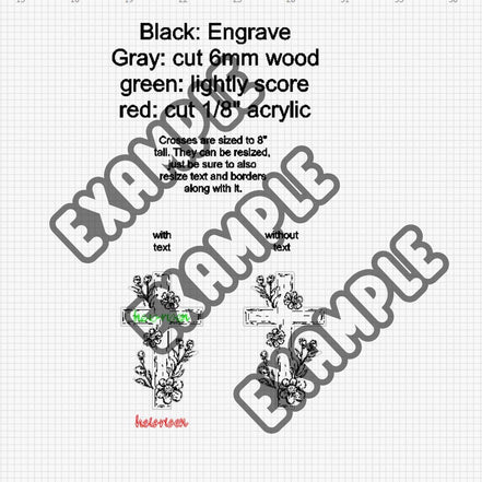 Cross SVG | Laser File | Gloforge | Cake Topper | Glowforge File | Glowforge Svg | Laser Cut File | Tested | Small Business | Easter Cross |