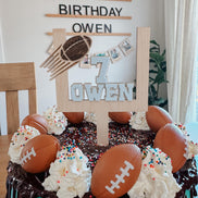 Football Cake Topper | Touchdown Birthday | Tailgating Party | Boys Birthday | Sports Party | custom birthday decor