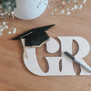 Personalized Wooden GRAD Signature Sign  Custom Graduation Guestbook | Graduate | Wood Sign