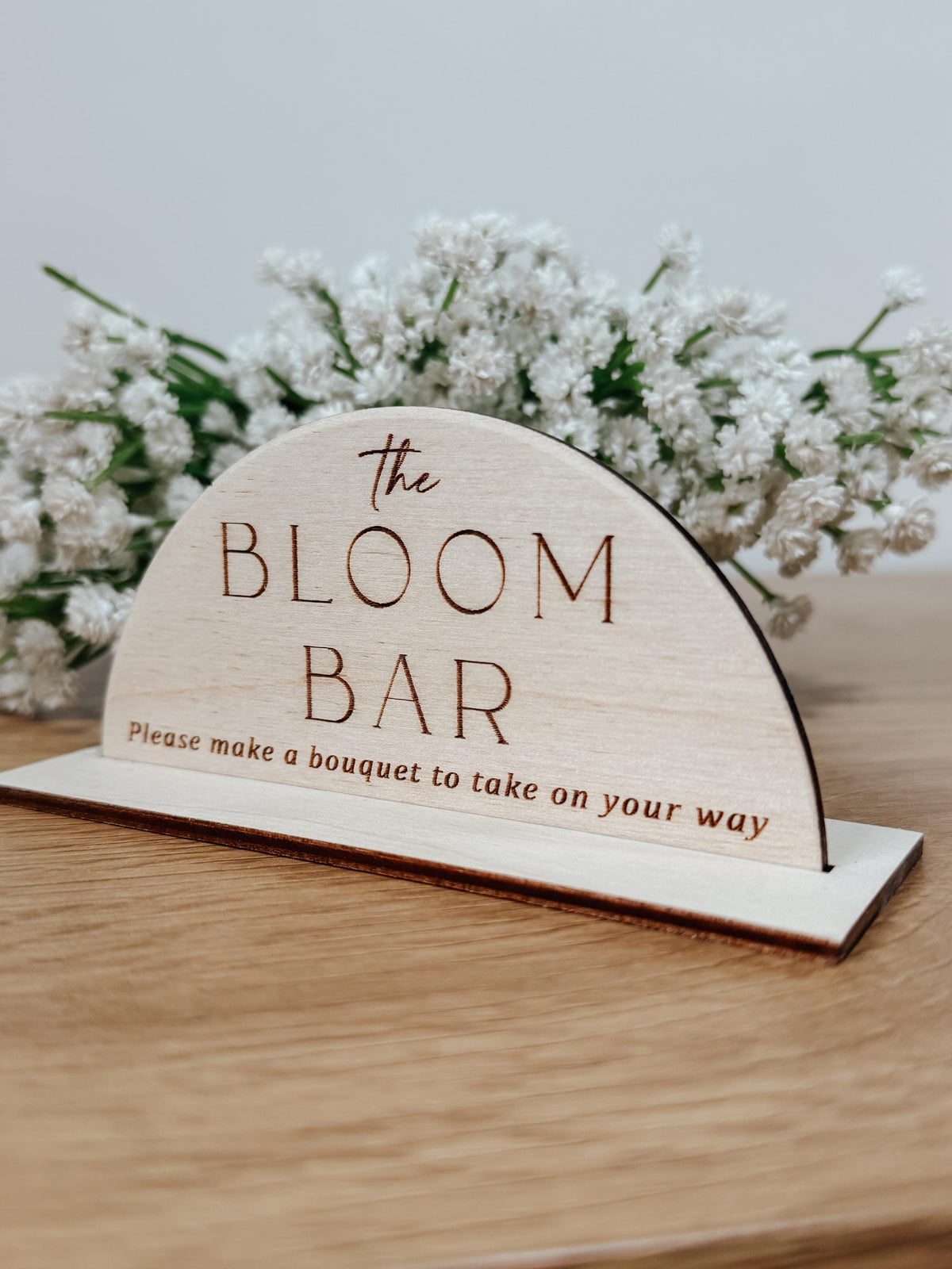 Wooden bloom bar Sign | bar sign | Shower Food Labels | Classic Modern Arched Buffet Sign | Wedding Buffet Signage | Wood bar Label | Floral
