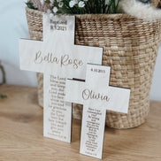 Personalized Baptism Cross | Christening Gift for kids | Dedication Gift | Personalized Baby Dedication | god bless Cross | Communion Gift