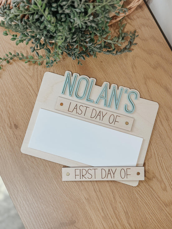 First Day of School Sign | Last Day of School Sign | School Sign | First Day | Last Day | School Photo Sign | Wipe Erase Sign | Photo Prop