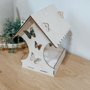 DIY Bird Feeder Kit - Laser Cut Wooden Birdhouse, Kids and Family Craft, Mothers Day Gift, Spring Outdoor Activity, Paint Your Own Bird Fee