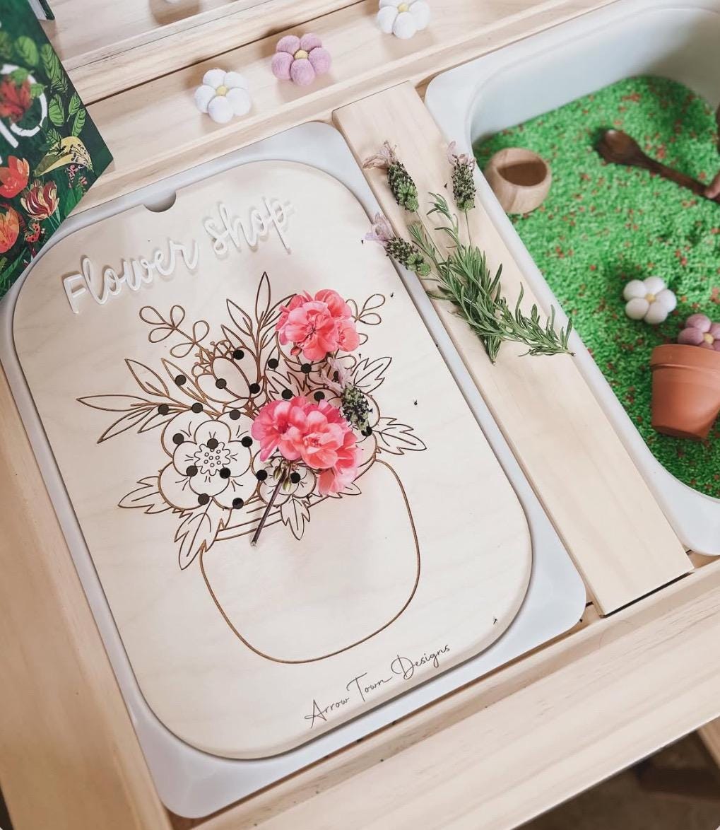 Flisat Flower Insert | Flisat Insert | IKEA Table | Montessori | Educational Toy | Preschool | Homeschool | learning tools | Flower Shop