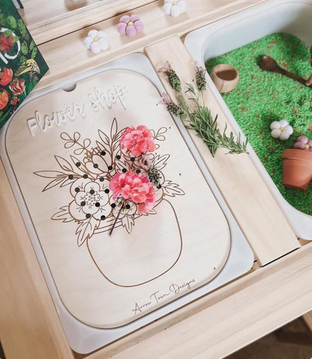 Flisat Flower Insert | Flisat Insert | IKEA Table | Montessori | Educational Toy | Preschool | Homeschool | learning tools | Flower Shop